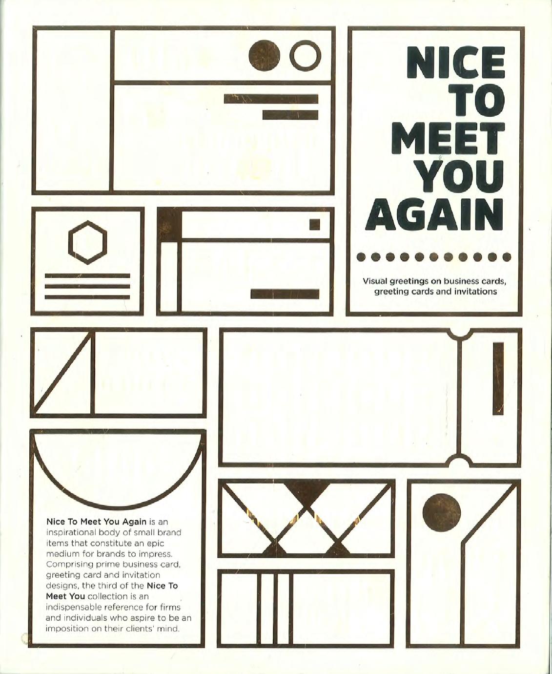 Nice to Meet You Again: Visual Greetings on Business Cards, Greeting Cards and Invitations